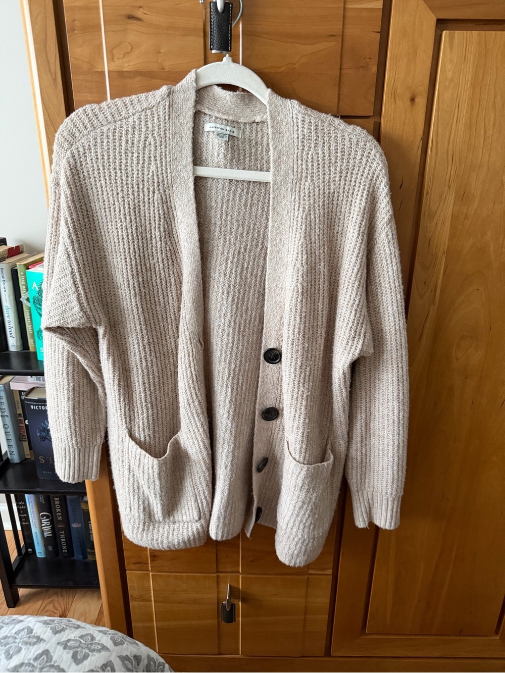 Cozy Open-Front Women's Cardigan Sweater - Cream